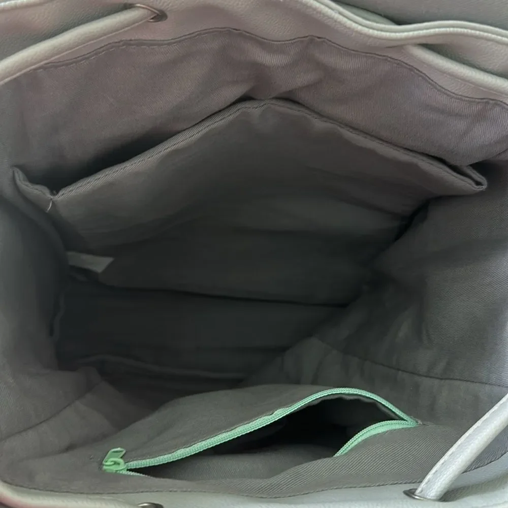 Rodan + Fields Faux Leather Cinch Backpack OS GRAY